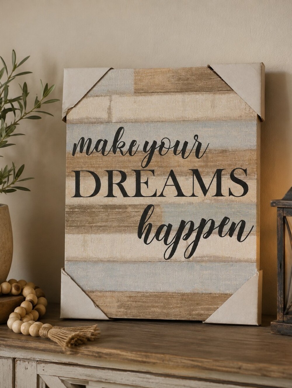Inspirational Wall Art with Black Text